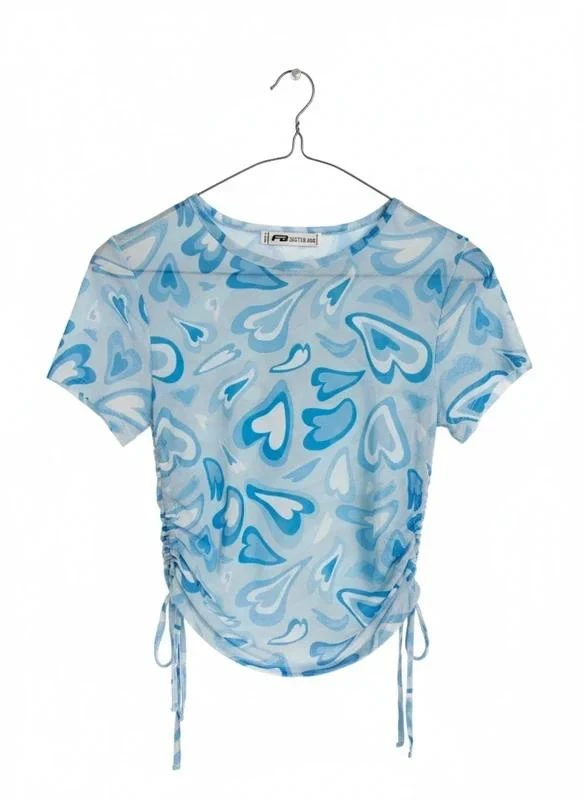 💙 Top con Estampado de Corazones - Estilo Y2K / Aesthetic 💙